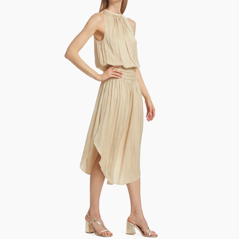 Ramy Brook Audrey dress in soft gold Medium - Picture 3 of 11